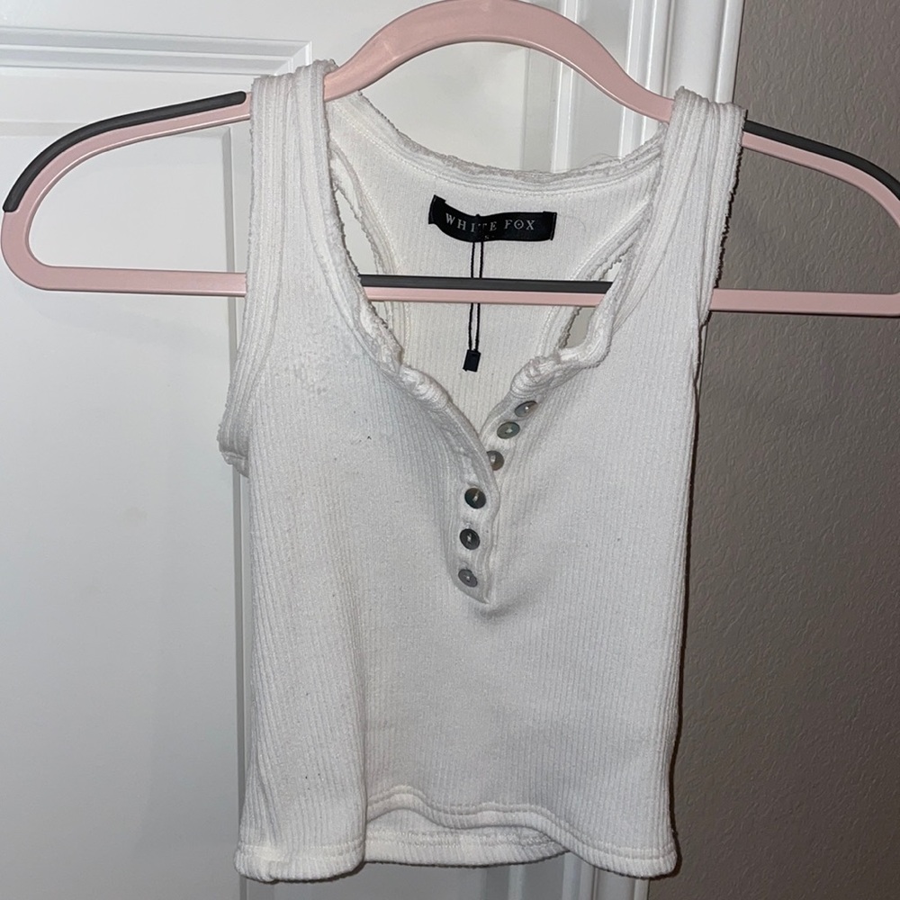 white crop top
